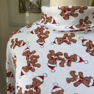 Vintage Cornerstone Teddy Bear Santa Turtleneck 20W 2X